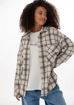 Shay - Winceyette oversize shirt Vanilla Ink