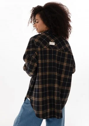 Shay - Winceyette oversize shirt Toffee Navy