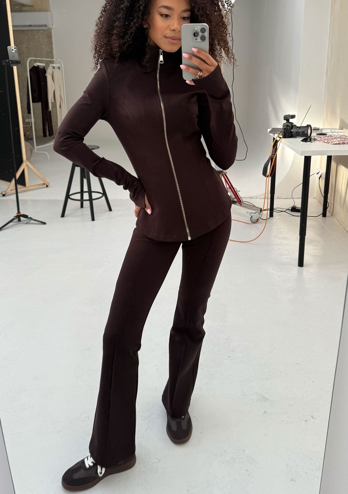 Vera - Fitted brown jacket blazer