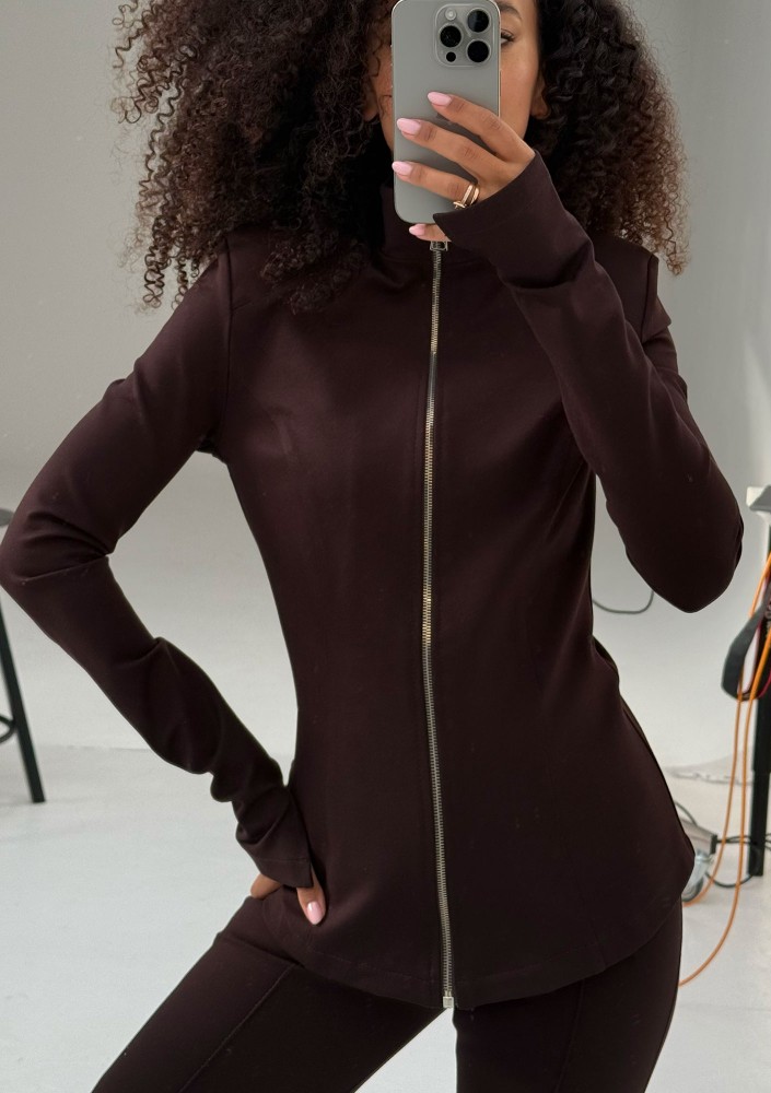 Vera - Fitted brown jacket blazer