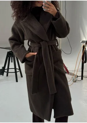 Sorel - Dark brown faux fur coat