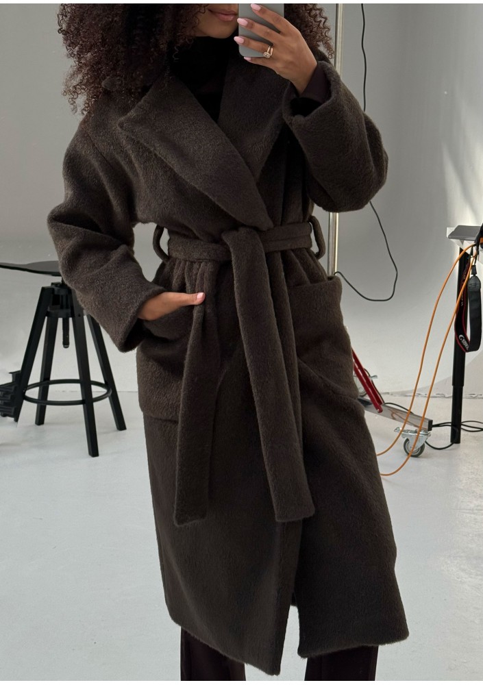 Sorel - Dark brown faux fur coat