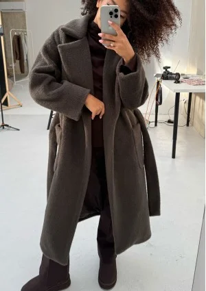 Sorel - Dark brown faux fur coat