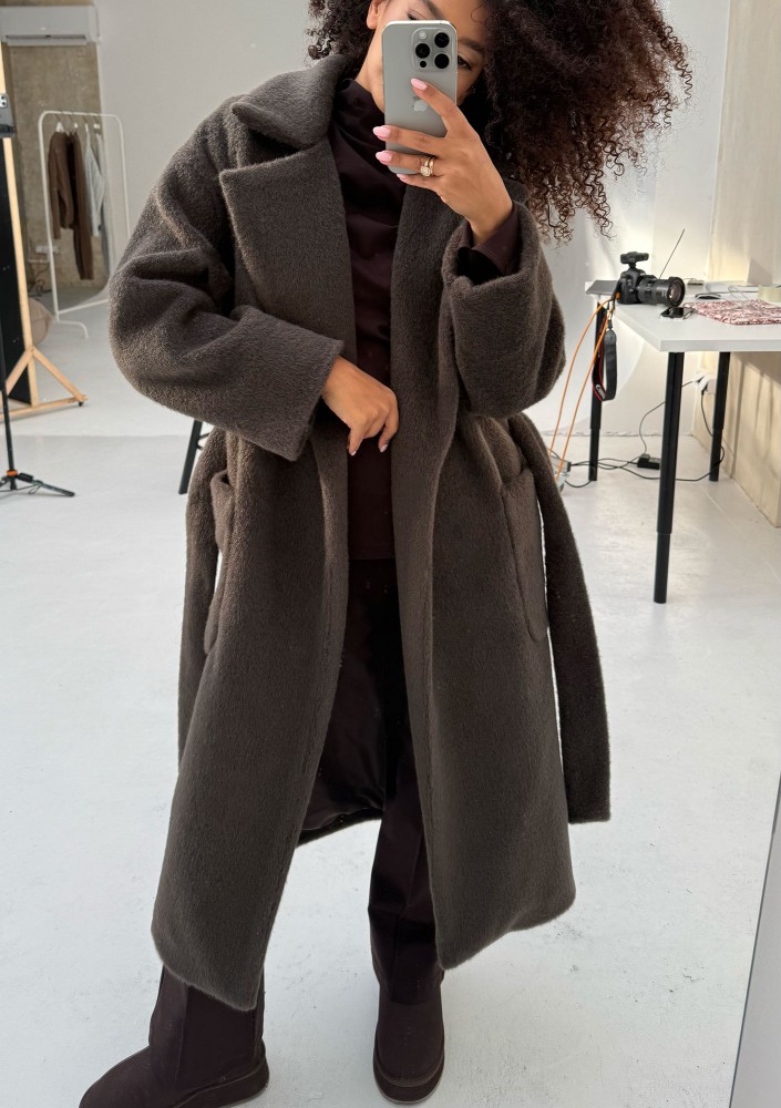 Sorel - Dark brown faux fur coat