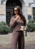 Loungey - Cacao brown soft rayon blouse