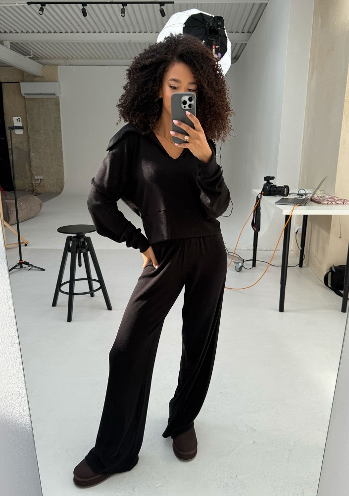 Loungey - Black soft rayon pants