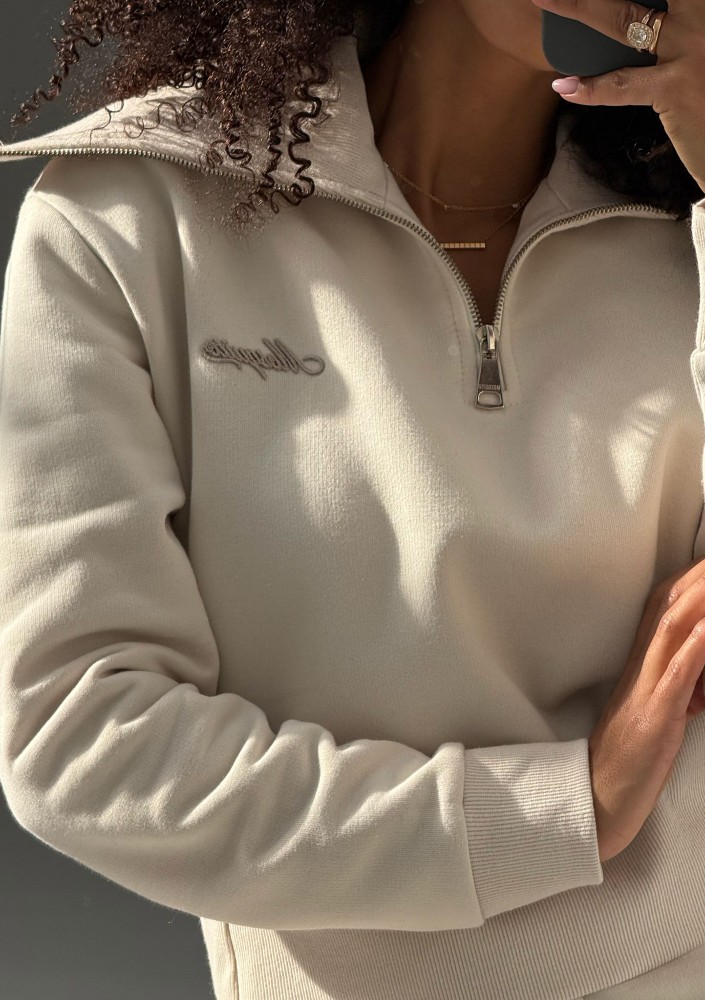 Milo - Coconuty zipped-up jumper