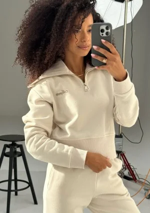 Milo - Coconuty zipped-up jumper