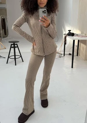 Vera - Fitted cheerful checked jacket blazer