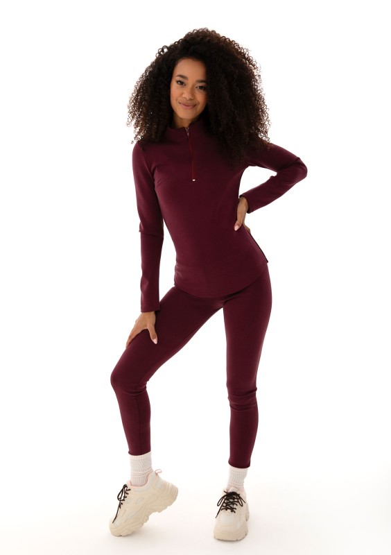 Ivy Fitwear - Claret warming leggings