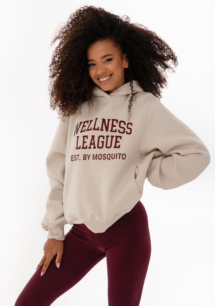 Dean - Bluza z kapturem "Wellness League" Deep Cherry