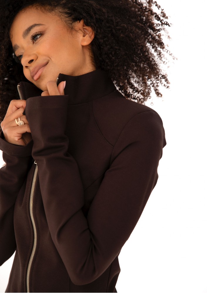 Vera - Fitted brown jacket blazer