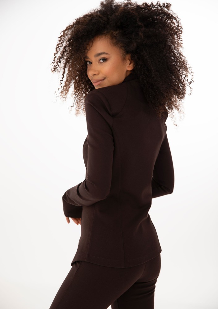 Vera - Fitted brown jacket blazer