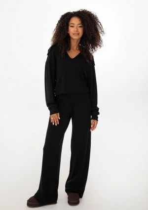 Loungey - Black soft rayon pants