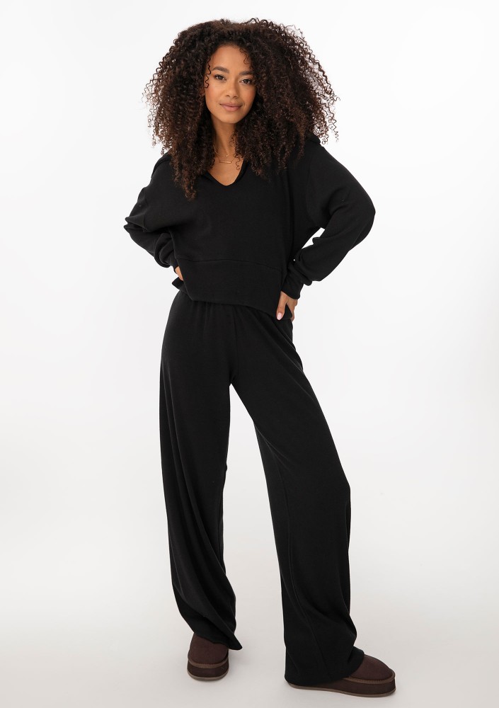 Loungey - Black soft rayon pants