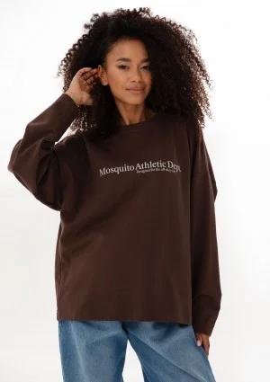 Luno - Bawełniany longsleeve z nadrukiem Choco