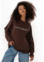 Luno - Bawełniany longsleeve z nadrukiem Choco