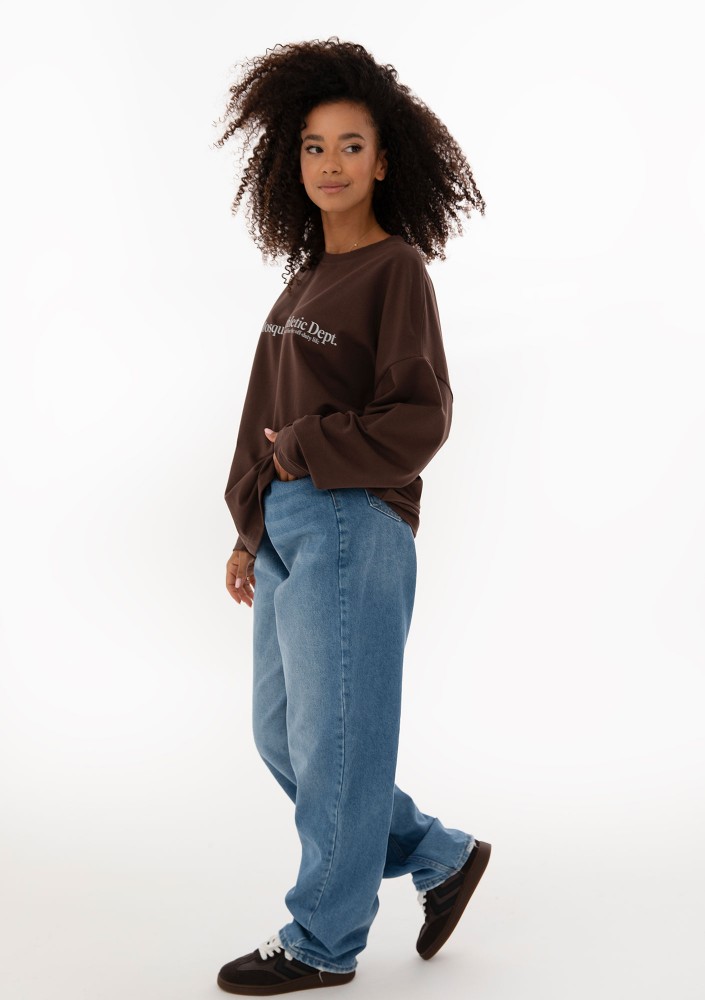 Luno - Bawełniany longsleeve z nadrukiem Choco