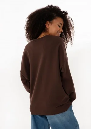 Luno - Bawełniany longsleeve z nadrukiem Choco