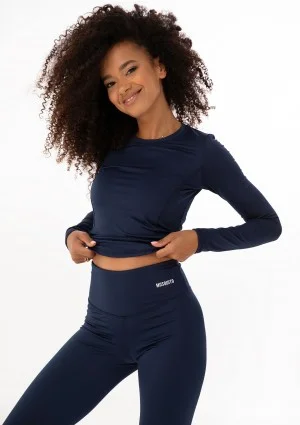 Nomad - Navy blue sports top with long sleeves
