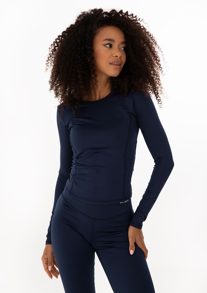 Nomad - Sportowy top z długim rękawem Monaco Navy