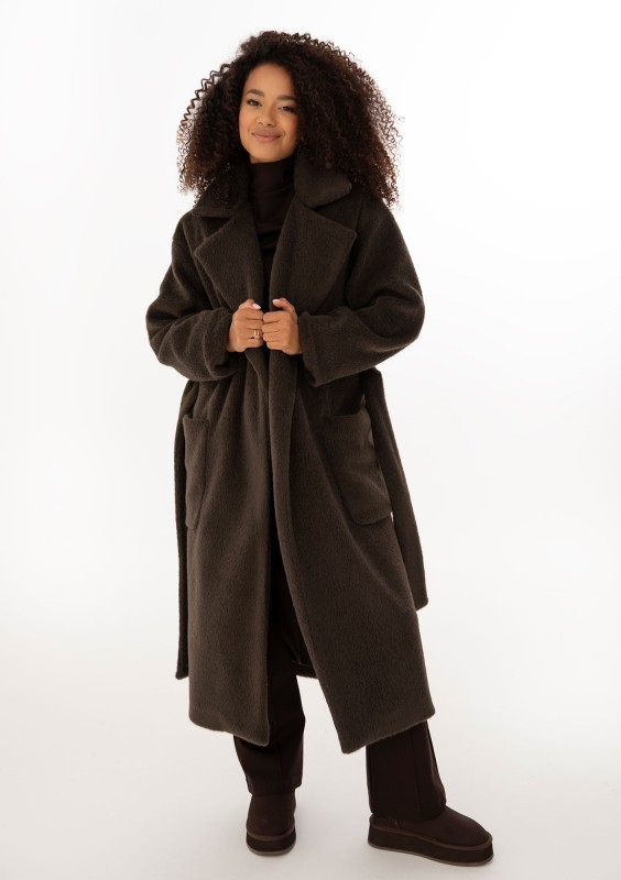 Sorel - Dark brown faux fur coat