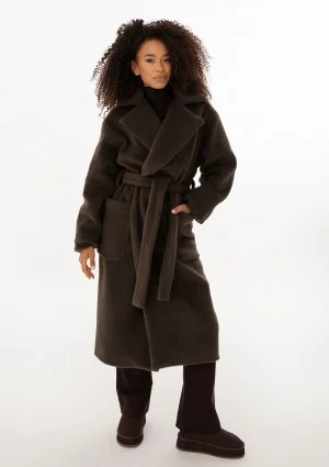 Sorel - Dark brown faux fur coat