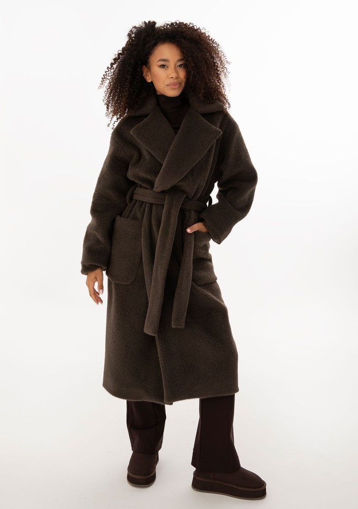 Sorel - Dark brown faux fur coat