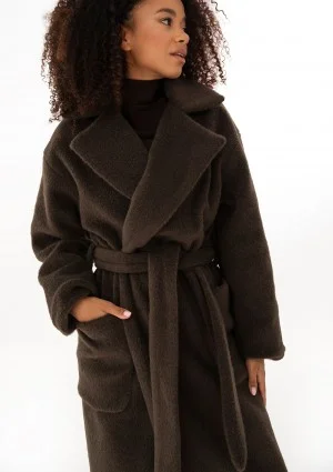 Sorel - Dark brown faux fur coat