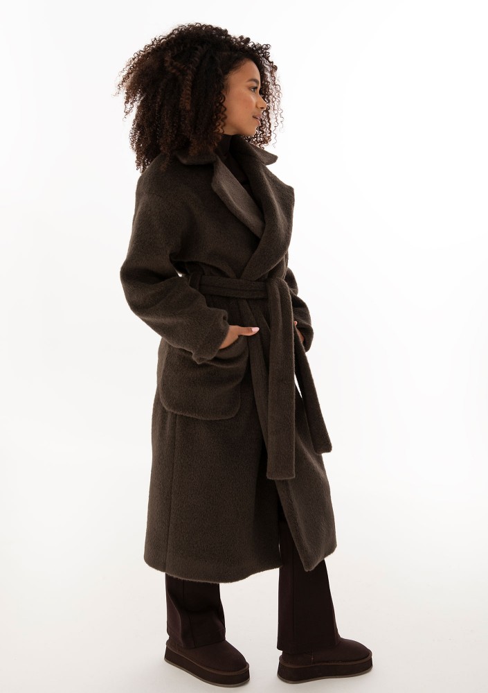Sorel - Dark brown faux fur coat