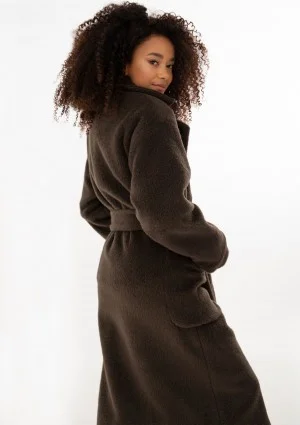 Sorel - Dark brown faux fur coat