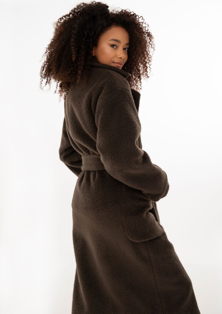 Sorel - Dark brown faux fur coat