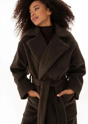 Sorel - Dark brown faux fur coat