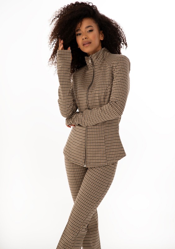 Vera - Fitted cheerful checked jacket blazer