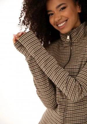 Vera - Fitted cheerful checked jacket blazer