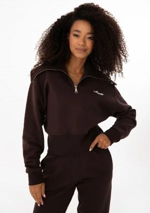 Milo - Chocolate brown zipped-up jumper