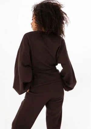 Tied - Chocolate brown elegant jumper