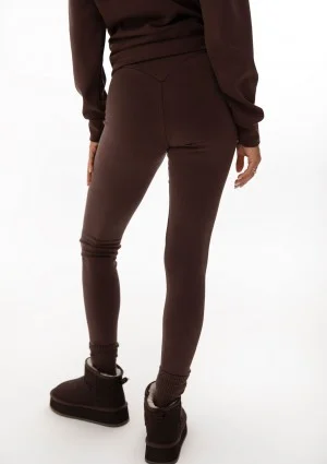 Ivy Fitwear - Miękkie legginsy z ocieplanej dzianiny Brązowe