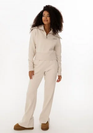 Milo - Bluza zip-up z wywijanym kołnierzem Coconut