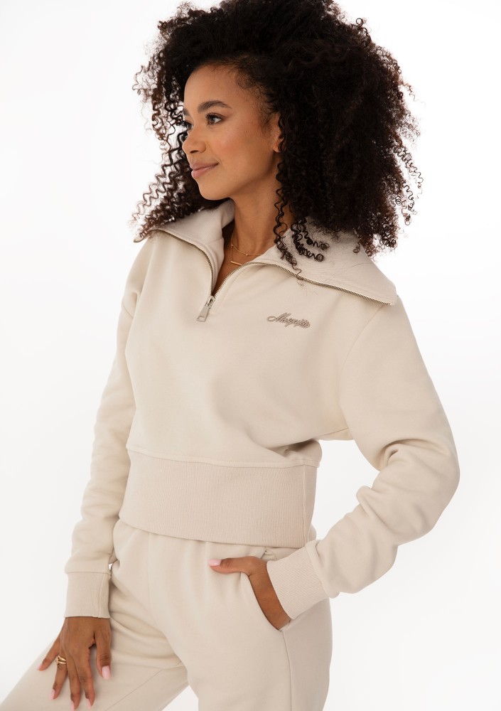 Milo - Coconuty zipped-up jumper