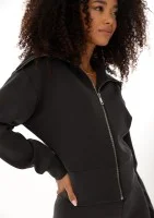 Iris Zip-up - Bluza z wysokim kołnierzem Black