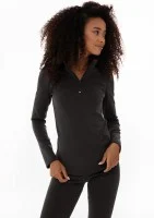 Ivy Fitwear - Top z półgolfem i zamkiem Czarny