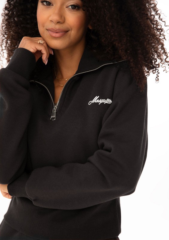 Milo - Black zipped-up jumper