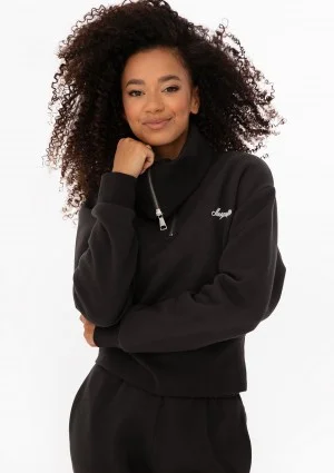 Milo - Black zipped-up jumper