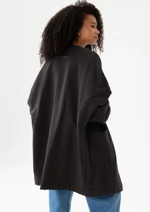 Muva - Oversizowa narzutka kimono z grubej dzianiny Black