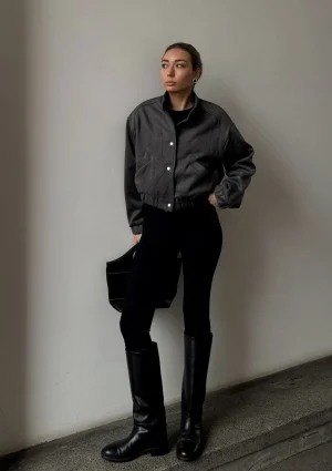 Nube - Grey bomber jacket