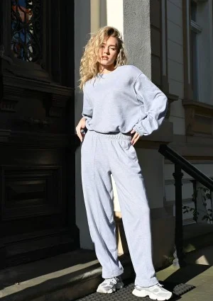 Puff - Melange grey bomb sweatshirt