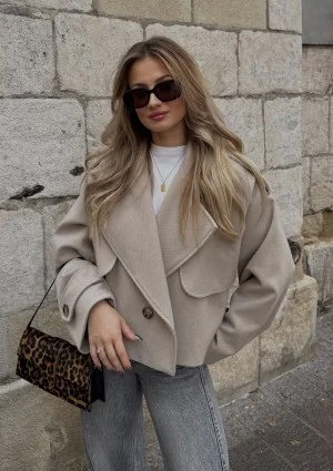 Lumo - Short beige jacket