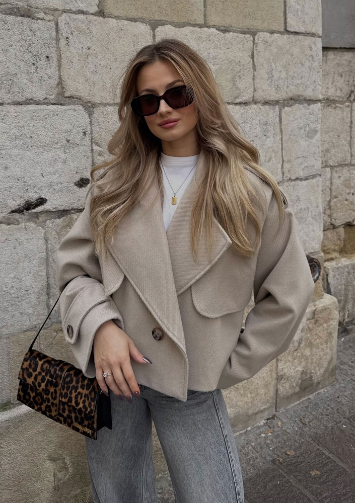 Lumo - Short beige jacket