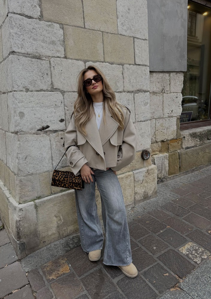 Lumo - Short beige jacket